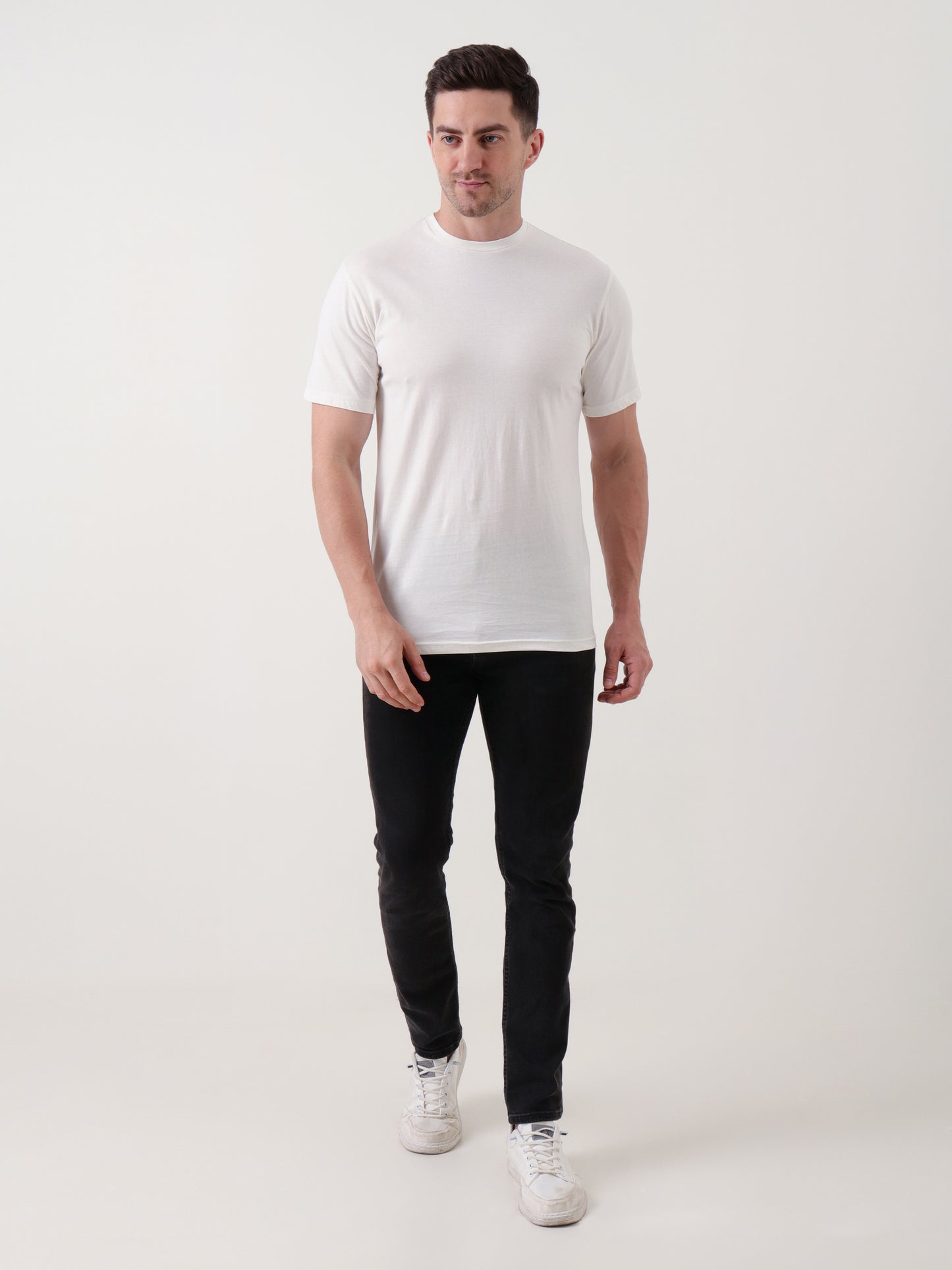 Men's Classic Crew Neck White T-Shirt