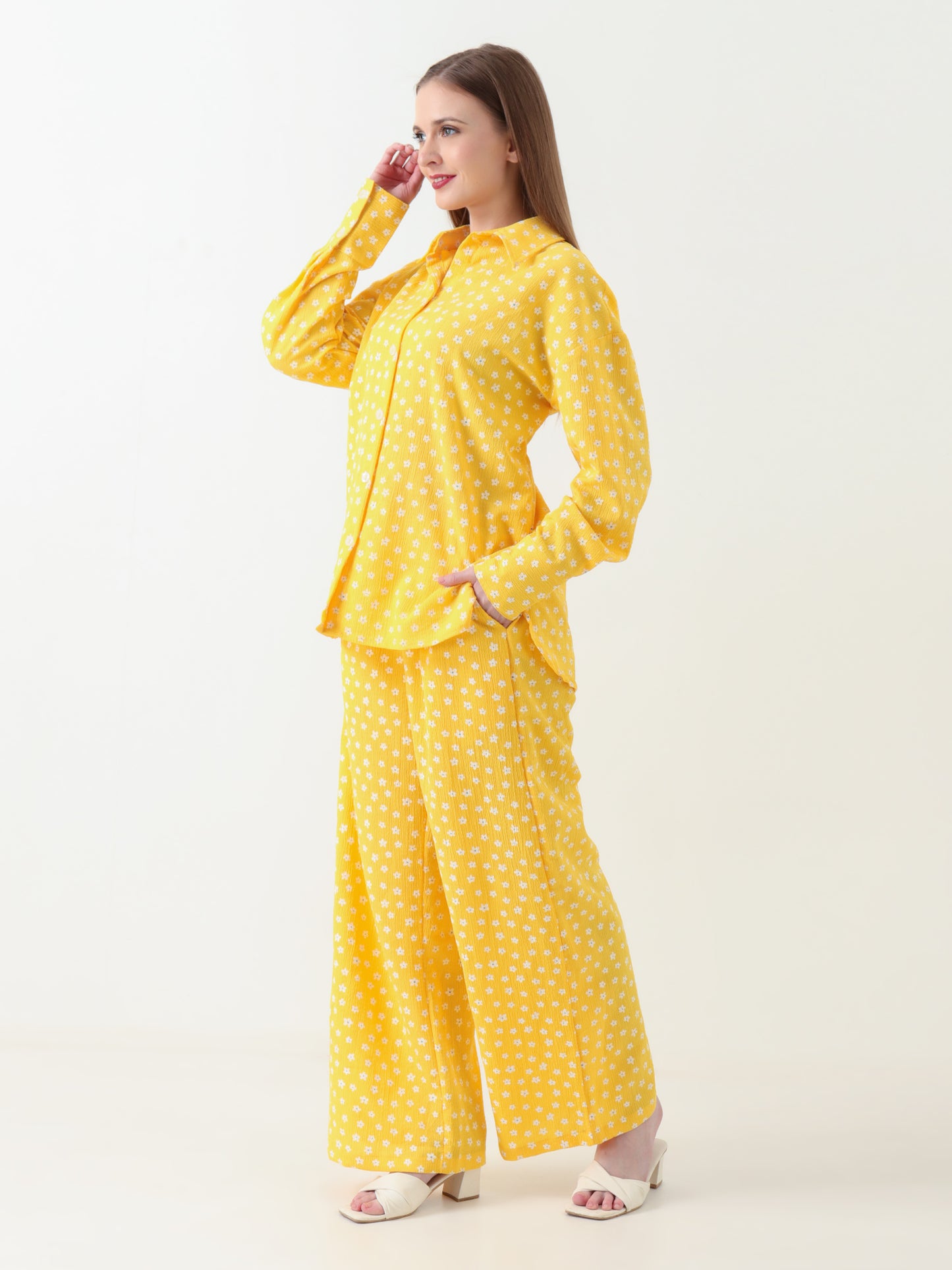 Women Charming Yellow Coord Set