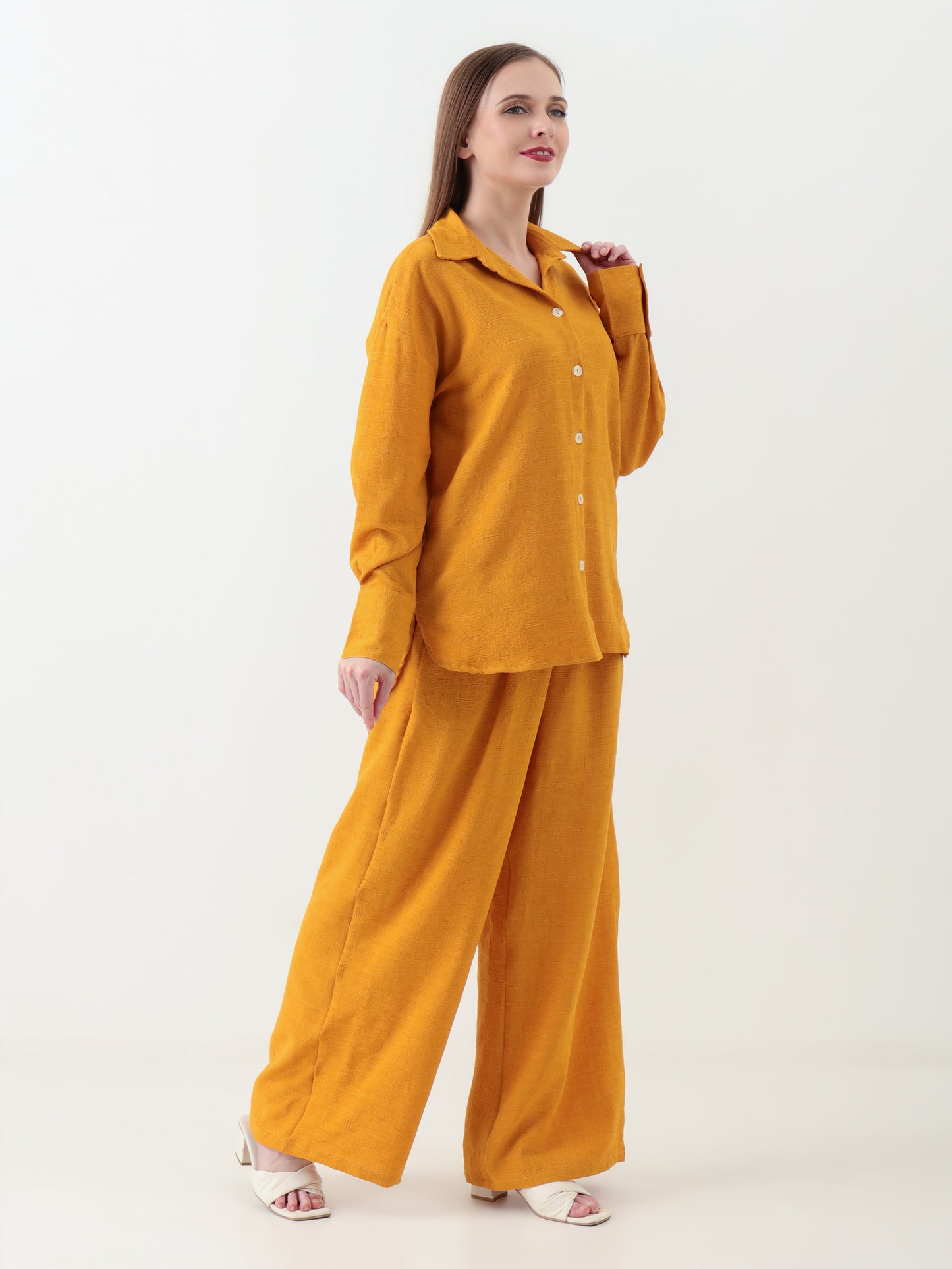 Sunset Mustard Relaxed Fit Co-ord Set
