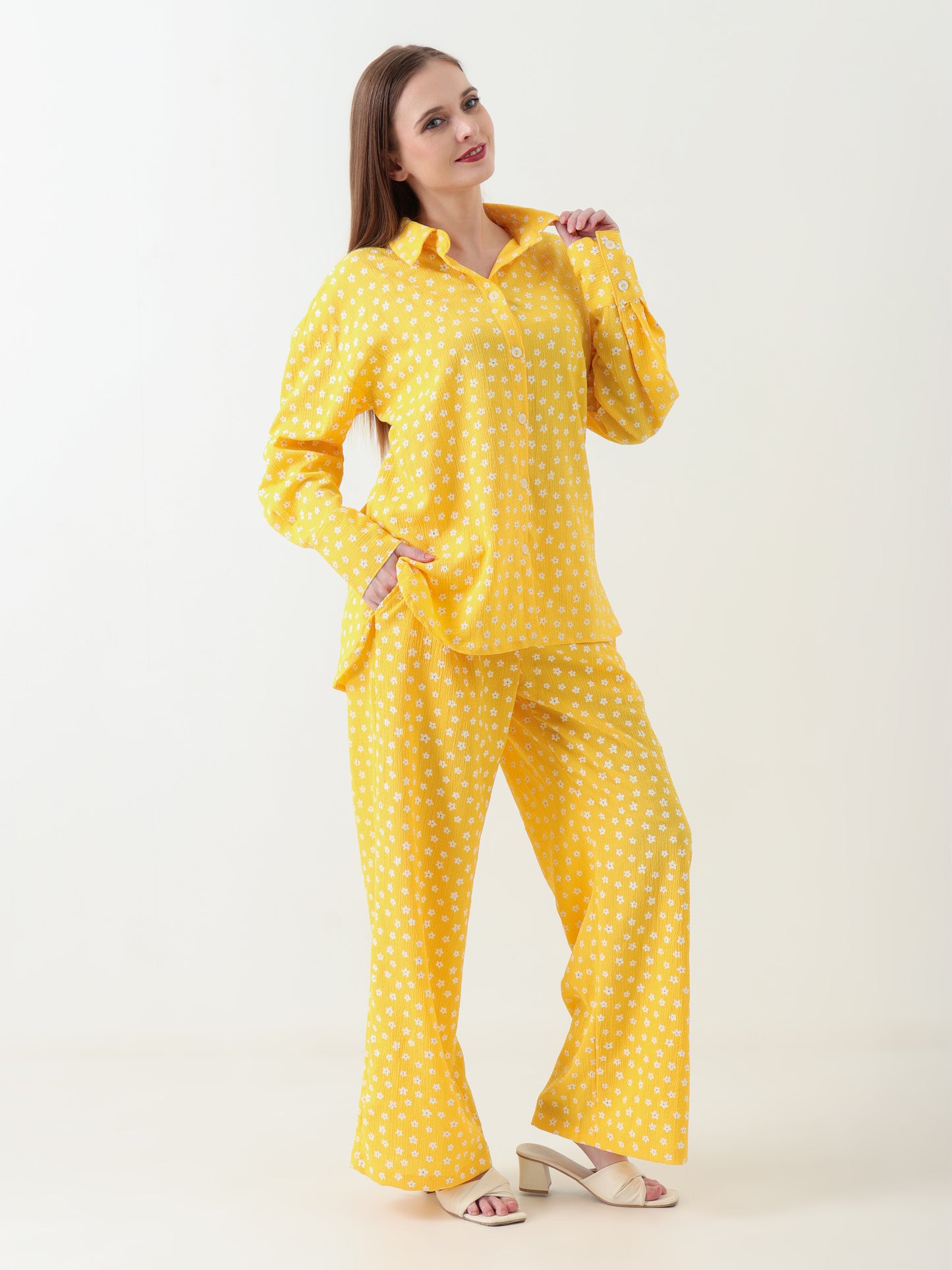 Women Charming Yellow Coord Set