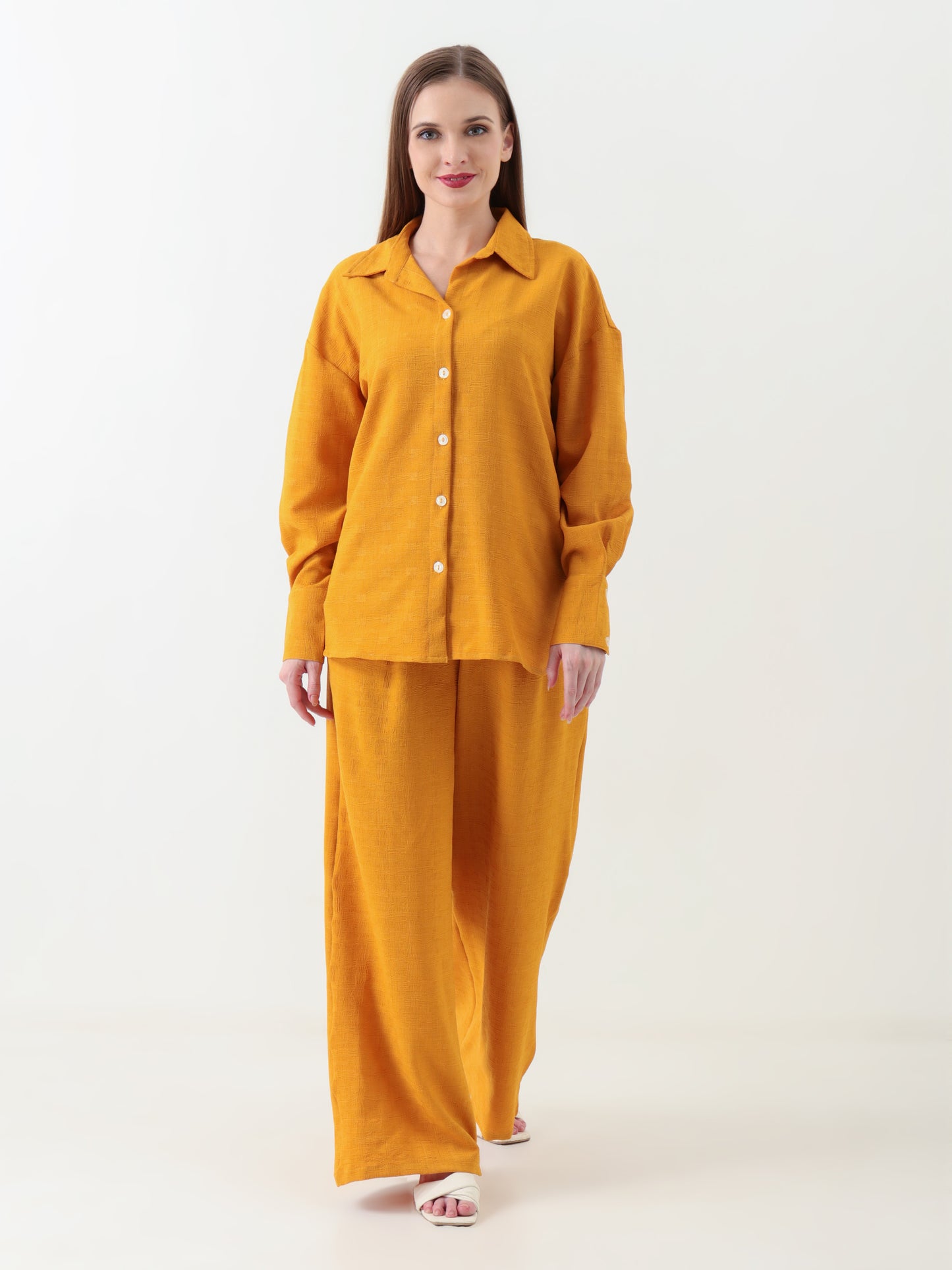 Sunset Mustard Relaxed Fit Co-ord Set