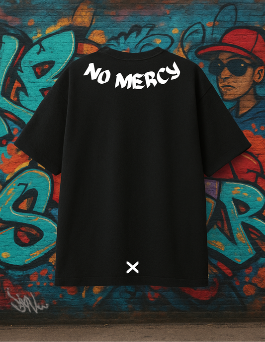 Oversized No Mercy Streetwear Black T-shirt