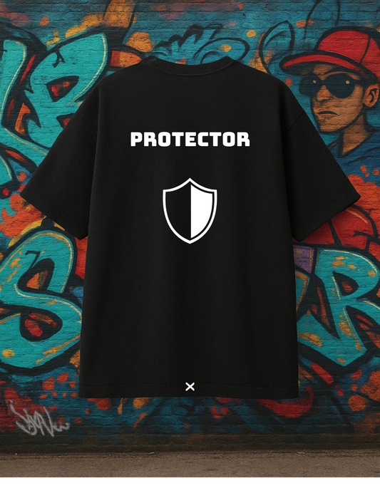 Oversized Protector Streetwear Black T-shirt