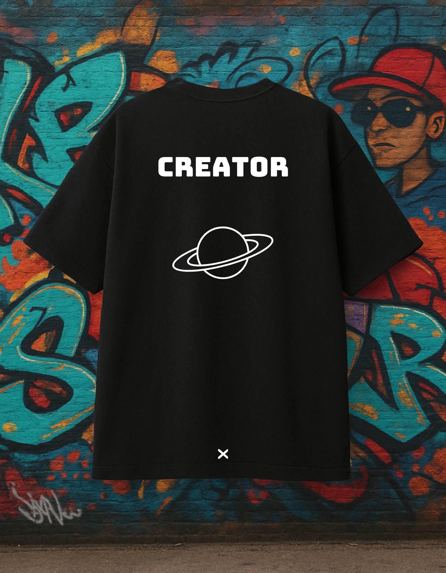 Oversized Creator Streetwear Black T-shirt