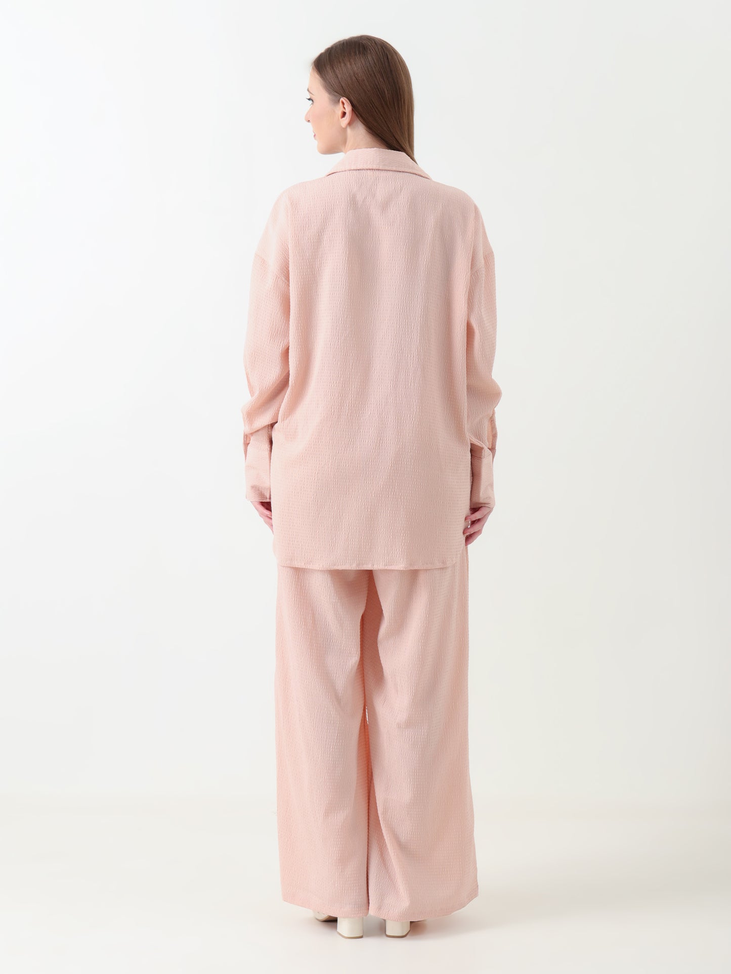 Blush Pink Textured Co-ord Set