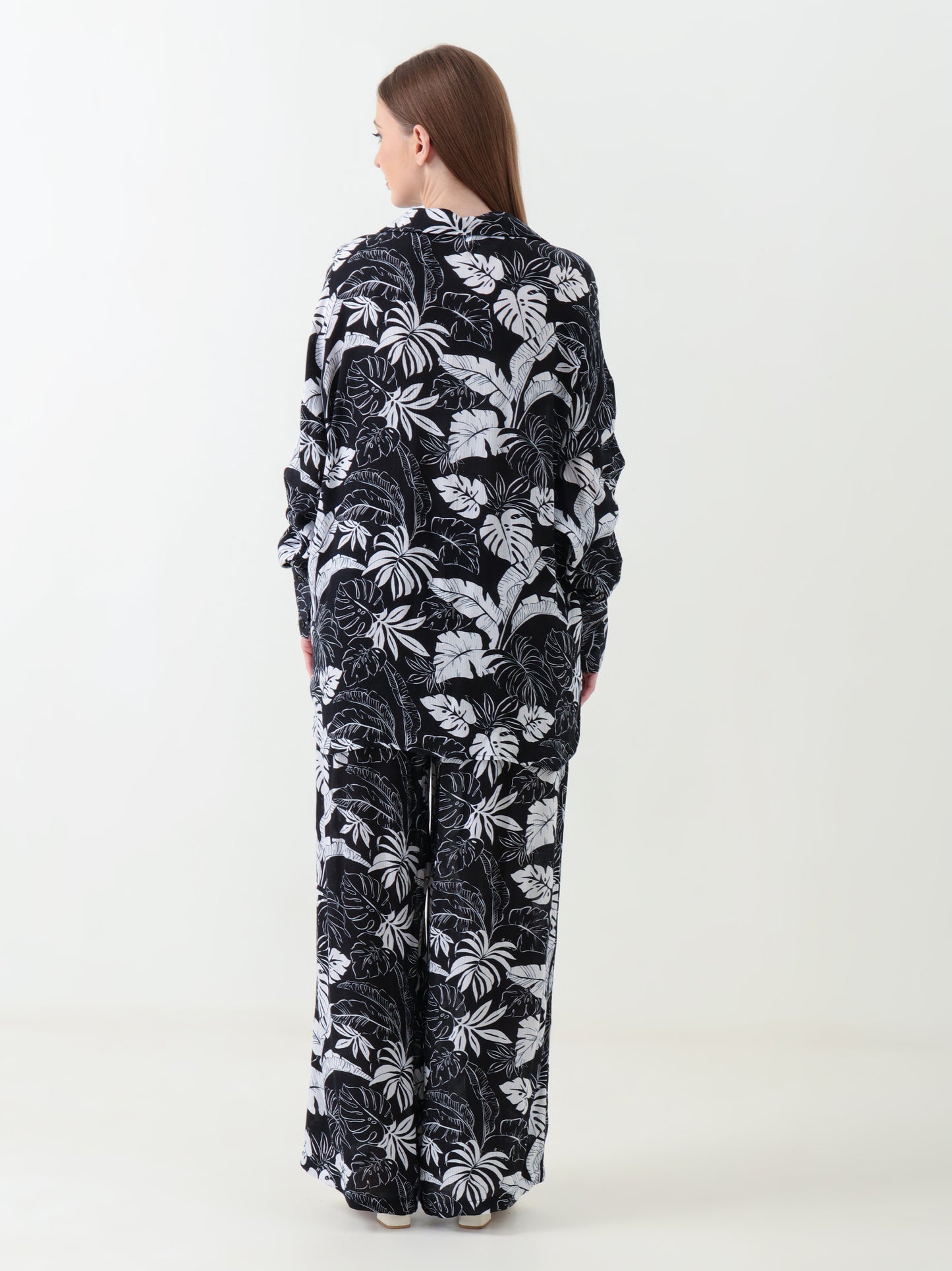 Black Tropical Noir Women's Co-ord Set