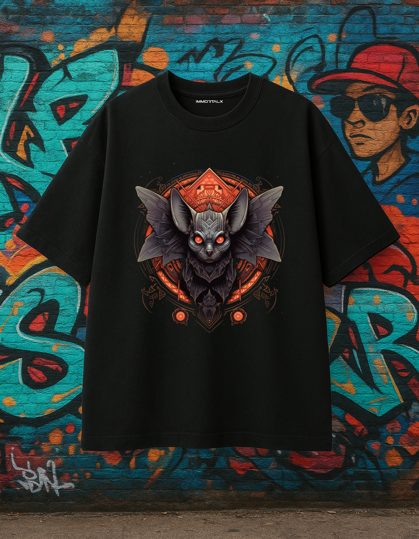 Dark Bat Oversized Men’s T-Shirt