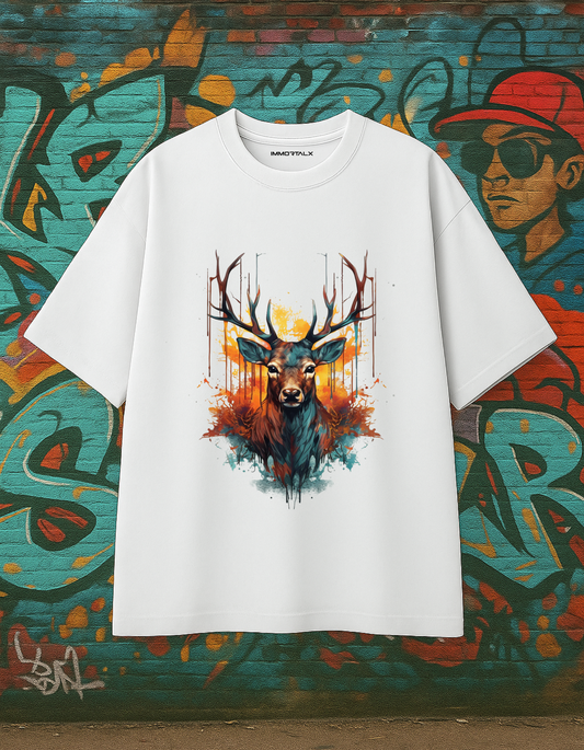“Kingsman Stag” Oversized Deer T-Shirt for Men
